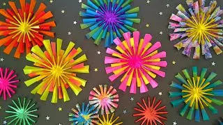 簡単✨折り紙】花火の作り方🎇夏はコレで決まり!【壁面飾り】華やかな 簡単✨折り紙】花火の作り方🎇夏はコレで決まり!【壁面飾り】華やかな